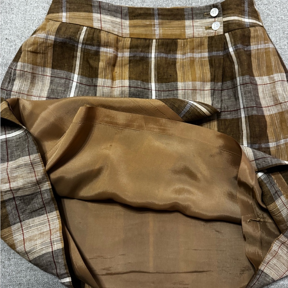 LIZ Claiborne collections women’s size 10 tan and beige linen lined skirt‎ - Picture 6 of 9